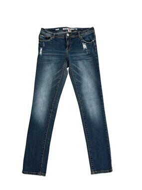 Mossimo Supply Skinny Low Rise Jean Juniors 9 Fit 6 Distressed Stretch W30” L38”